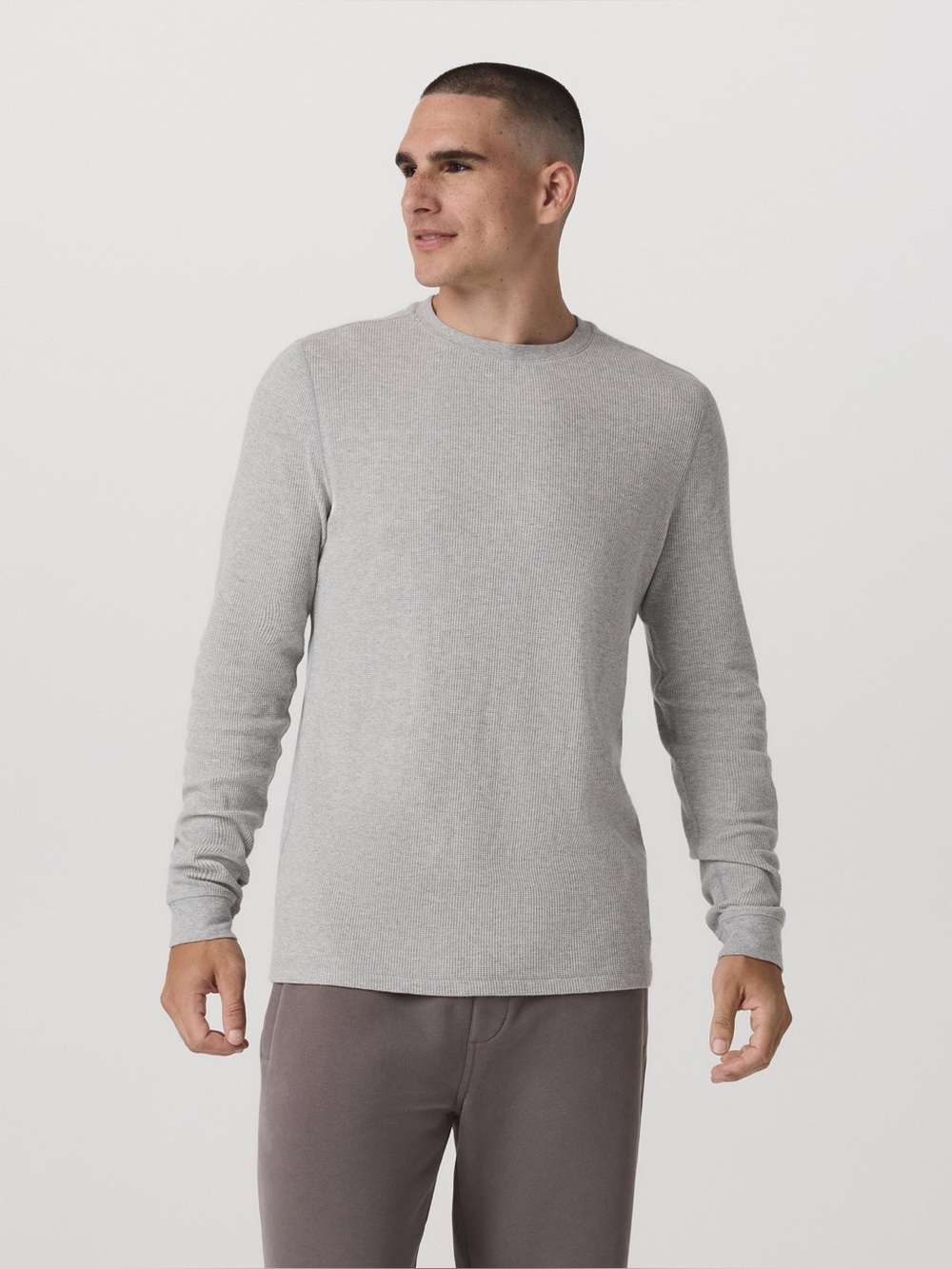 VUORI Men’s Waffle Crew Thermal Long Sleeve Shirt